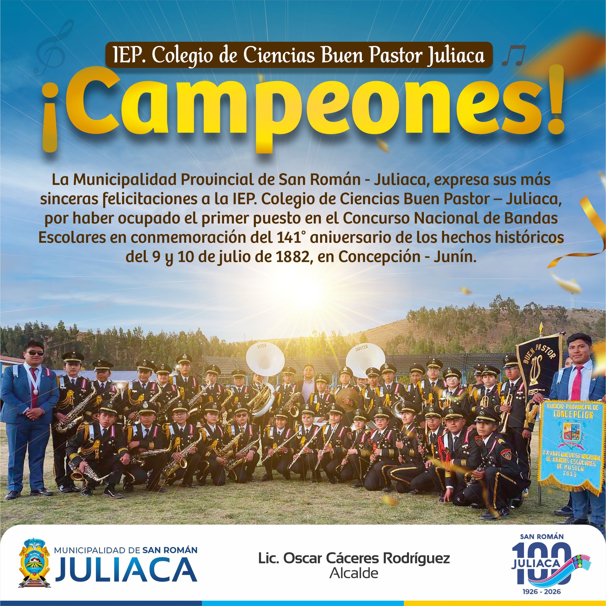 Primer Puesto en el Concurso Nacional de Bandas Escolares 2023